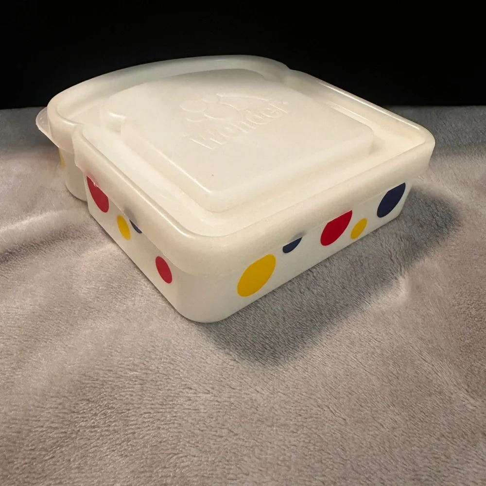 Wonder Bread sandwich container lunch‎ polka dots great condition nostalgia 2010